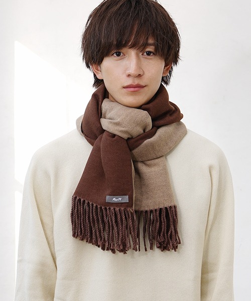 MinoriTY】ダブルフェイスボリュームマフラー リバーシブル メンズ