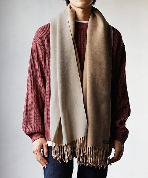 MinoriTY】ダブルフェイスボリュームマフラー リバーシブル メンズ