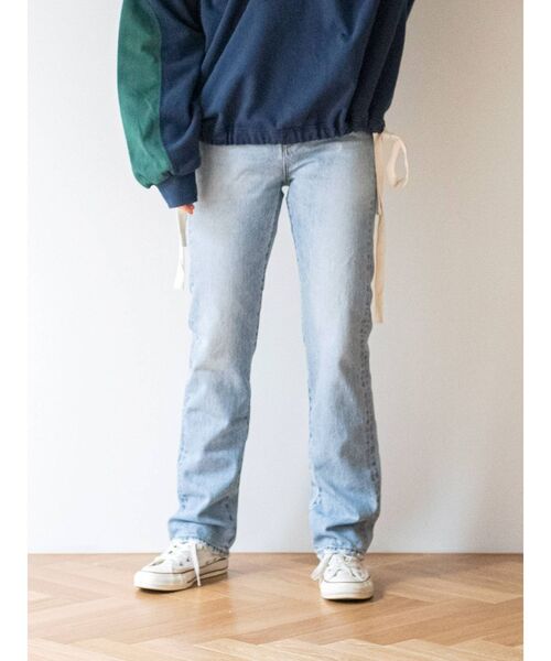 Ungrid（アングリッド）の「ハイウエストストレートデニム（デニムパンツ・レディース・ブルー・24inch/25inch/26inch）」の3枚目の写真