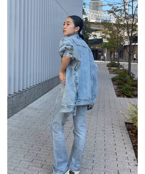 Ungrid（アングリッド）の「ハイウエストストレートデニム（デニムパンツ・レディース・ブルー・24inch/25inch/26inch）」の12枚目の写真