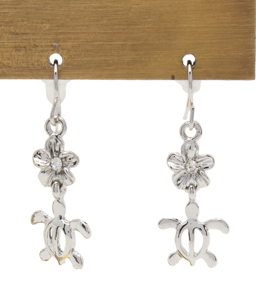 Kahiko（カヒコ）の「【kahiko】プルメリア＆ホヌピアス（ピアス（両耳用）・レディース・ゴールド/ピンク/シルバー・FREE）」の2枚目の写真