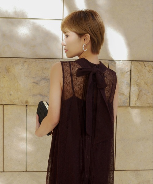 My shawty（ﾏｲｼｬｳﾃｨｰ）の「tie design lace dress（ドレス