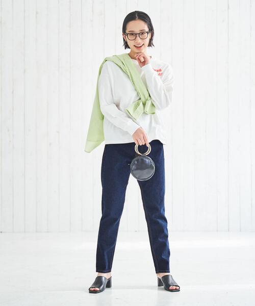 coen(コーエン)の「テーパードデニムパンツ(デニムパンツ・レディース・ネイビー/コバルトブルー/ナチュラル・S/M/L)」の10枚目の写真