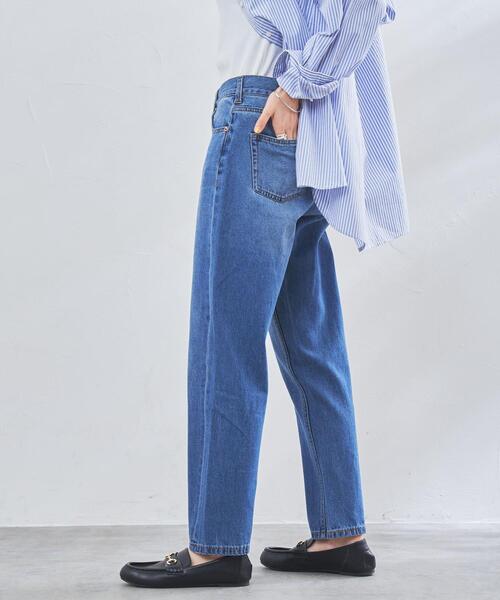 coen(コーエン)の「テーパードデニムパンツ(デニムパンツ・レディース・ネイビー/コバルトブルー/ナチュラル・S/M/L)」の14枚目の写真