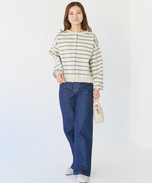 INCEDE(インシード)の「ポリスポンジ ドロップショルダーカーディガン(カーディガン/ボレロ・レディース・ネイビー/グリーン/グレー・M/L)」の18枚目の写真