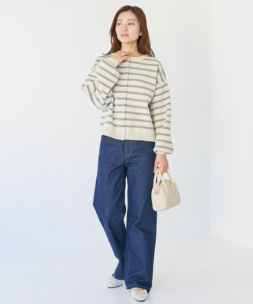 INCEDE(インシード)の「ポリスポンジ ドロップショルダーカーディガン(カーディガン/ボレロ・レディース・ネイビー/グリーン/グレー・M/L)」の22枚目の写真