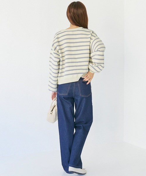 INCEDE(インシード)の「ポリスポンジ ドロップショルダーカーディガン(カーディガン/ボレロ・レディース・ネイビー/グリーン/グレー・M/L)」の9枚目の写真