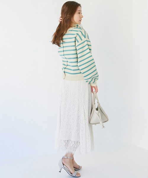 INCEDE(インシード)の「ポリスポンジ ドロップショルダーカーディガン(カーディガン/ボレロ・レディース・ネイビー/グリーン/グレー・M/L)」の5枚目の写真