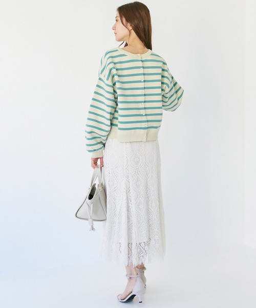 INCEDE(インシード)の「ポリスポンジ ドロップショルダーカーディガン(カーディガン/ボレロ・レディース・ネイビー/グリーン/グレー・M/L)」の10枚目の写真