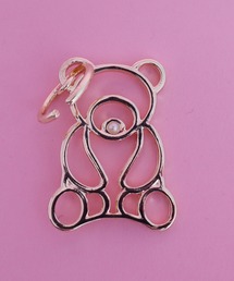 揺れるテディベア　イヤカフ
