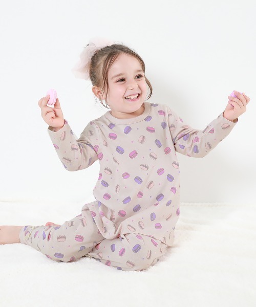 devirock（デビロック）の「綿100％ ガールズ くしゅっと裾リボン 長袖パジャマ（ルームウェア/パジャマ・キッズ・オフホワイト/ネイビー/ラベンダー/ベージュ系その他/ブルー系その他/バイオレット/パープル系その他/ピンク系その他/グレイッシュブルー/その他14/その他15/その他16/その他17/ベージュ系その他2/ブルー系/レッド系・100cm/110cm/120cm/130cm/140cm/150cm/160cm）」の16枚目の写真