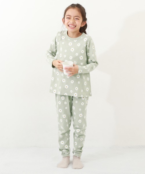 devirock（デビロック）の「綿100％ ガールズ くしゅっと裾リボン 長袖パジャマ（ルームウェア/パジャマ・キッズ・オフホワイト/ネイビー/ラベンダー/ベージュ系その他/ブルー系その他/バイオレット/パープル系その他/ピンク系その他/グレイッシュブルー/その他14/その他15/その他16/その他17/ベージュ系その他2/ブルー系/レッド系・100cm/110cm/120cm/130cm/140cm/150cm/160cm）」の20枚目の写真