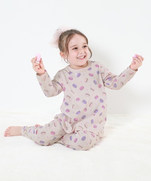 devirock（デビロック）の「綿100％ ガールズ くしゅっと裾リボン 長袖パジャマ（ルームウェア/パジャマ・キッズ・オフホワイト/ネイビー/ラベンダー/ベージュ系その他/ブルー系その他/バイオレット/パープル系その他/ピンク系その他/グレイッシュブルー/その他14/その他15/その他16/その他17/ベージュ系その他2/ブルー系/レッド系・100cm/110cm/120cm/130cm/140cm/150cm/160cm）」の21枚目の写真