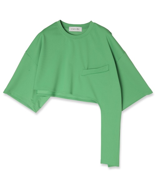 CULLNI(クルニ)の「23-SS-028 / Stretch Rasechel Cut Out BodyTee(Tシャツ/カットソー・メンズ・グレイッシュベージュ/ブラウン/グリーン/ブラック・1/2/0)」の8枚目の写真