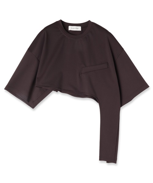 CULLNI(クルニ)の「23-SS-028 / Stretch Rasechel Cut Out BodyTee(Tシャツ/カットソー・メンズ・グレイッシュベージュ/ブラウン/グリーン/ブラック・1/2/0)」の9枚目の写真