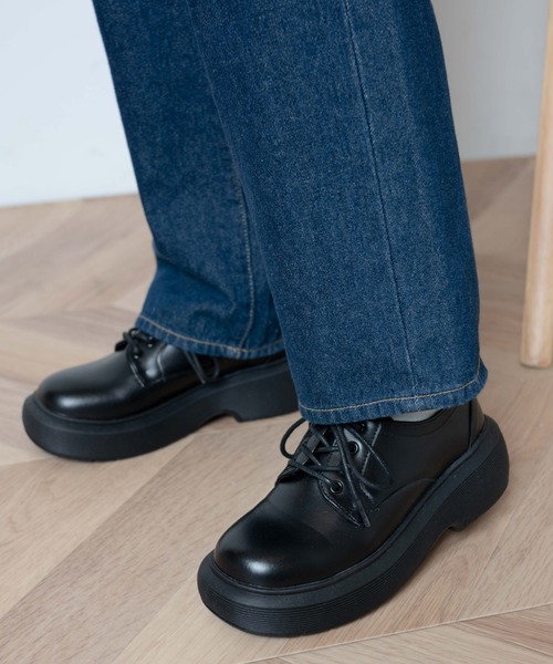 WEGO(ウィゴー)の「WEGO/レースアップシューズ(ドレスシューズ・レディース・ブラック系その他/オフホワイト/ブラック・MEDIUM/LARGE)」の17枚目の写真