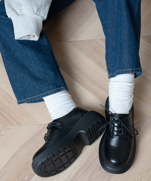 WEGO(ウィゴー)の「WEGO/レースアップシューズ(ドレスシューズ・レディース・ブラック系その他/オフホワイト/ブラック・MEDIUM/LARGE)」の16枚目の写真