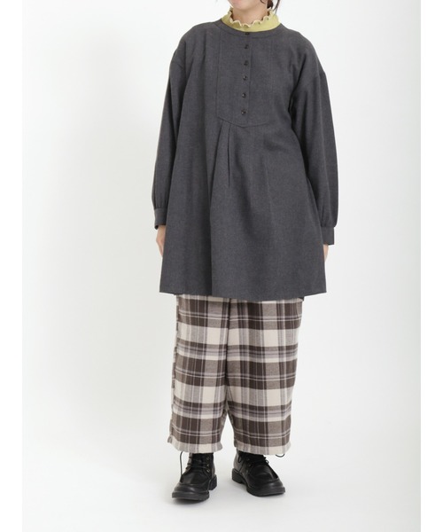 Samansa Mos2（サマンサ モスモス）の「リブ配色メロークルーネックカットソー（Tシャツ/カットソー・レディース・オフホワイト/ブラック/グリーン/ラベンダー・ﾌﾘ-）」の8枚目の写真