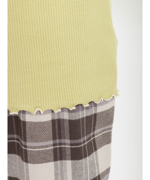 Samansa Mos2（サマンサ モスモス）の「リブ配色メロークルーネックカットソー（Tシャツ/カットソー・レディース・オフホワイト/ブラック/グリーン/ラベンダー・ﾌﾘ-）」の17枚目の写真