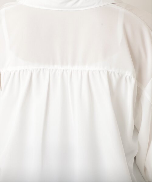 RAY CASSIN(レイカズン)の「7分袖スパンブロード袖ボリュームシャツ(シャツ/ブラウス・レディース・ブルー/オフホワイト/ピンク/スミクロ/ミント/イエロー/ラベンダー/キナリ/サックスブルー系/ライトグリーン・FREE)」の21枚目の写真