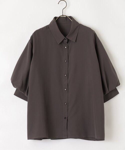 RAY CASSIN(レイカズン)の「7分袖スパンブロード袖ボリュームシャツ(シャツ/ブラウス・レディース・ブルー/オフホワイト/ピンク/スミクロ/ミント/イエロー/ラベンダー/キナリ/サックスブルー系/ライトグリーン・FREE)」の18枚目の写真