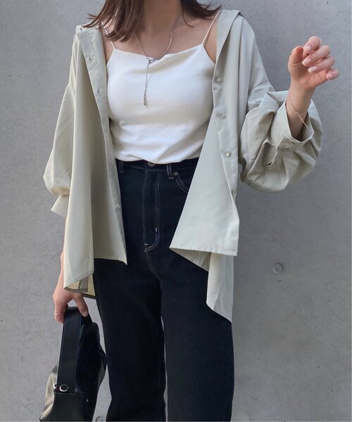 RAY CASSIN(レイカズン)の「7分袖スパンブロード袖ボリュームシャツ(シャツ/ブラウス・レディース・ブルー/オフホワイト/ピンク/スミクロ/ミント/イエロー/ラベンダー/キナリ/サックスブルー系/ライトグリーン・FREE)」の14枚目の写真