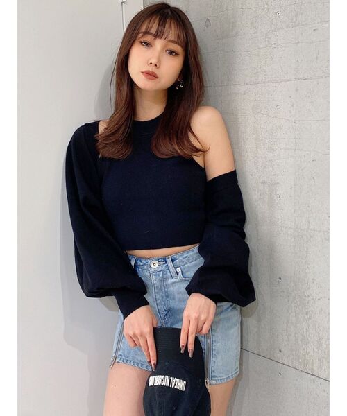 GYDA（ジェイダ）の「GGスライダーファスナーデザイン DENIMスカートライクショートパンツ（デニムスカート・レディース・ブルー/ライトブルー・SMALL/MEDIUM）」の19枚目の写真