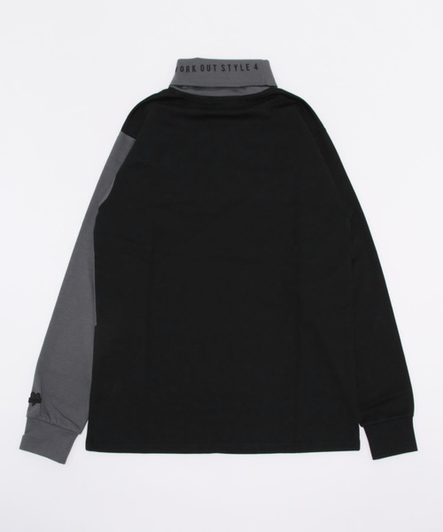 LUXE/R GOLF(ラグジュ ゴルフ)の「(RM)【LUXE/R GOLF】ストレッチ スムース タートルネック ビッグ スター 長袖 Tシャツ(Tシャツ/カットソー・メンズ・ホワイト×ブラック/チャコールグレー×ブラック/ブラック×グレー・MEDIUM/LARGE/X-LARGE)」の4枚目の写真