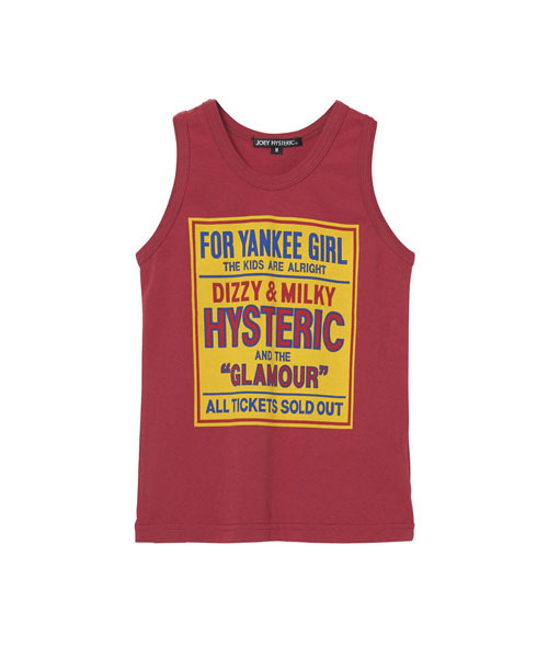 JOEY HYSTERIC（ジョーイヒステリック）の「DIZZY & MILKY pt タンクトップ（タンクトップ・キッズ・キナリ/ブラック/マジェンタ・X-SMALL/SMALL/MEDIUM）」の3枚目の写真