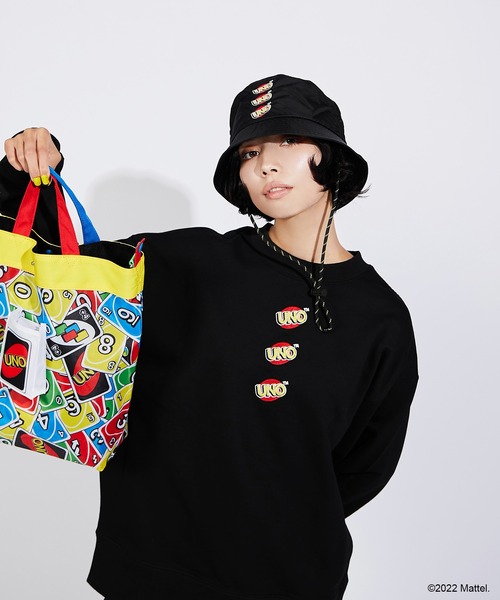ear PAPILLONNER(イアパピヨネ)の「【UNO×ear PAPILLONNER】 ワンポイントスウェット(スウェット・レディース・ブラック・FREE)」の4枚目の写真