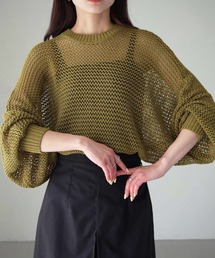 【cheriella】WEB限定メッシュショートドルマンニット