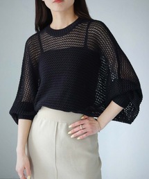 【cheriella】WEB限定メッシュショートドルマンニット