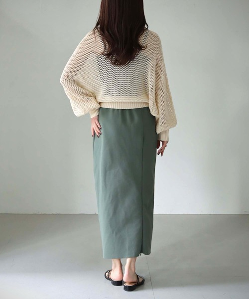 cheriella(シェリエラ)の「【cheriella】WEB限定メッシュショートドルマンニット(ニット/セーター・レディース・ブルー/アイボリー/ブラック/カーキ・M)」の9枚目の写真
