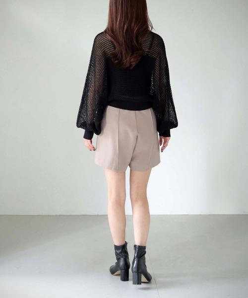cheriella(シェリエラ)の「【cheriella】WEB限定メッシュショートドルマンニット(ニット/セーター・レディース・ブルー/アイボリー/ブラック/カーキ・M)」の13枚目の写真