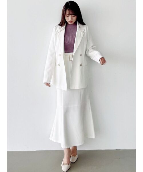 RESEXXY（リゼクシー）の「テーラードミディジャケット【セットアップ着用可能】（テーラードジャケット・レディース・ホワイト/ベージュ/その他1・FREE）」の15枚目の写真