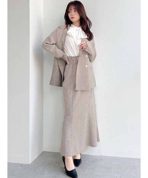 RESEXXY（リゼクシー）の「テーラードミディジャケット【セットアップ着用可能】（テーラードジャケット・レディース・ホワイト/ベージュ/その他1・FREE）」の9枚目の写真