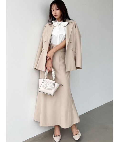 RESEXXY（リゼクシー）の「テーラードミディジャケット【セットアップ着用可能】（テーラードジャケット・レディース・ホワイト/ベージュ/その他1・FREE）」の13枚目の写真