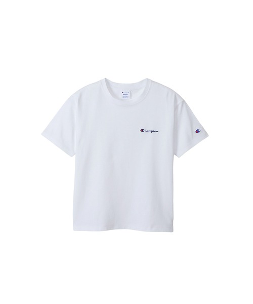 Champion(チャンピオン)の「【Champion/チャンピオン】レディース ショートスリーブTシャツ(Tシャツ/カットソー・レディース・ブラック/ライトピンク/ホワイト/ベージュ系その他3/グリーン系その他/グレー/ブラウン/オートミール/グリーン系その他2・MEDIUM/LARGE)」の2枚目の写真