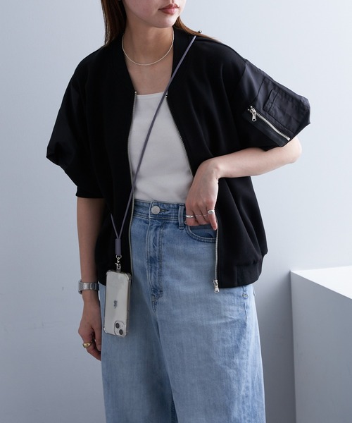 Beau're（ヴュレ）の「《BEAURE/ビュレ》レザーコードスマホストラップ3（スマホグッズ・レディース・グレー/ベージュ/パープル/ブラック/ライトグレー・FREE）」の8枚目の写真