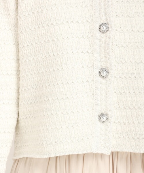STRAWBERRY-FIELDS（ストロベリーフィールズ）の「プリマリリー　ニットカーディガン（カーディガン/ボレロ・レディース・ネイビー/オフホワイト・2）」の8枚目の写真