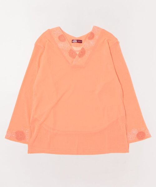 カヤ(カヤ)の「【カヤ】木の芽どき中着トップス(Tシャツ/カットソー・レディース・ホワイト/ブルー/スミクロ/ライトパープル/ネイビー/ライトグリーン/コーラル・FREE)」の7枚目の写真