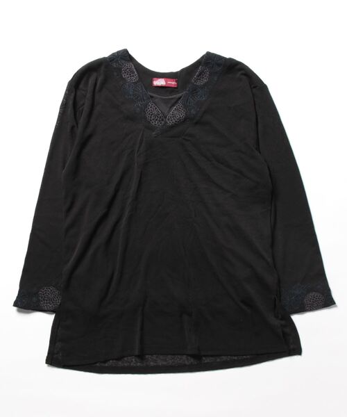 カヤ(カヤ)の「【カヤ】木の芽どき中着トップス(Tシャツ/カットソー・レディース・ホワイト/ブルー/スミクロ/ライトパープル/ネイビー/ライトグリーン/コーラル・FREE)」の16枚目の写真