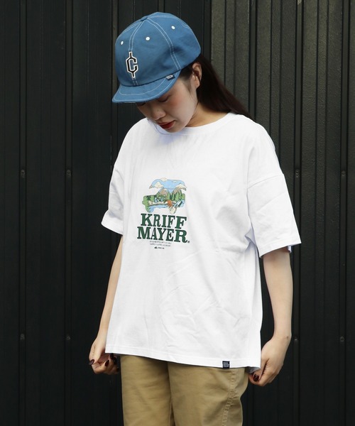 KRIFF MAYER Lady's Collection(クリフメイヤーレディースコレクション)の「ロゴプリントゆるT(Tシャツ/カットソー・レディース・オフホワイト/グレー/チャコール/カラフル・MEDIUM/LARGE)」の2枚目の写真