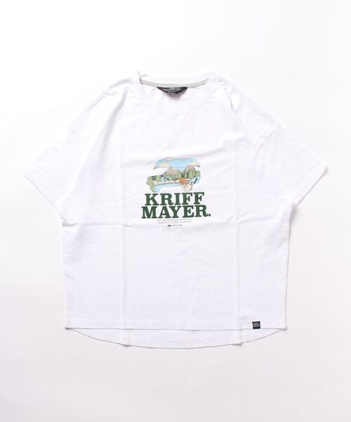 KRIFF MAYER Lady's Collection(クリフメイヤーレディースコレクション)の「ロゴプリントゆるT(Tシャツ/カットソー・レディース・オフホワイト/グレー/チャコール/カラフル・MEDIUM/LARGE)」の9枚目の写真