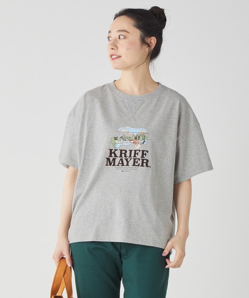 KRIFF MAYER Lady's Collection(クリフメイヤーレディースコレクション)の「ロゴプリントゆるT(Tシャツ/カットソー・レディース・オフホワイト/グレー/チャコール/カラフル・MEDIUM/LARGE)」の21枚目の写真