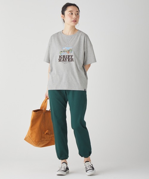 KRIFF MAYER Lady's Collection(クリフメイヤーレディースコレクション)の「ロゴプリントゆるT(Tシャツ/カットソー・レディース・オフホワイト/グレー/チャコール/カラフル・MEDIUM/LARGE)」の20枚目の写真