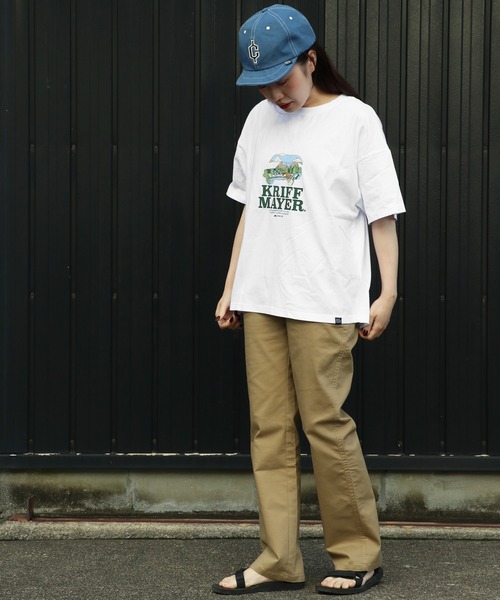 KRIFF MAYER Lady's Collection(クリフメイヤーレディースコレクション)の「ロゴプリントゆるT(Tシャツ/カットソー・レディース・オフホワイト/グレー/チャコール/カラフル・MEDIUM/LARGE)」の18枚目の写真