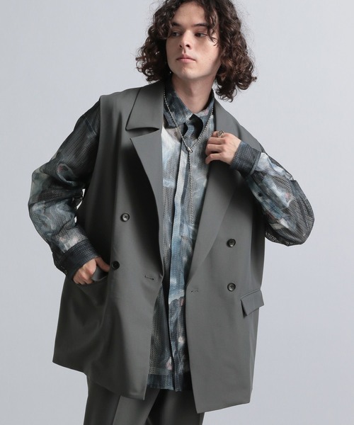 HARE(ハレ)の「【SETUP対応】スムースBIGラペルジレ(HARE)(その他アウター・メンズ・ブラック/グレー/ブルー・FREE)」の11枚目の写真