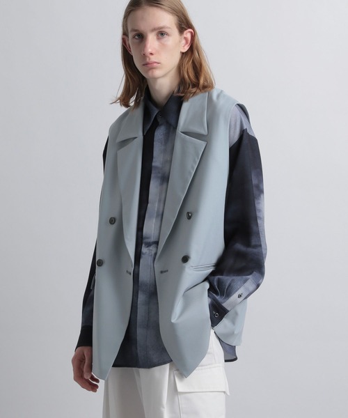 HARE(ハレ)の「【SETUP対応】スムースBIGラペルジレ(HARE)(その他アウター・メンズ・ブラック/グレー/ブルー・FREE)」の15枚目の写真