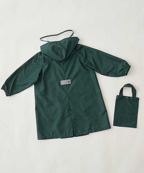 b・ROOM（ビールーム）の「収納袋入りアソートレインコート（レインコート/ポンチョ・キッズ・モスグリーン/ブルーグレー/ブラック/ネイビー・S/M）」の7枚目の写真